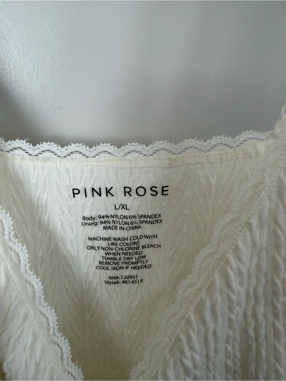 Pink Rose Cream Knit Cami - Picture 3 of 7